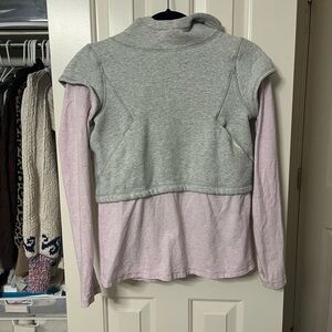 Ivivva Gray and Light Pink Kids Hoodie